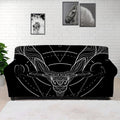 Black And White Capricorn Sign Print Sofa Cover