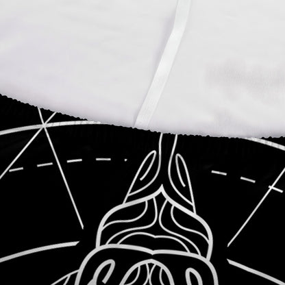 Black And White Capricorn Sign Print Sofa Cover