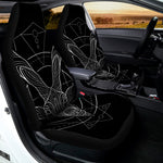 Black And White Capricorn Sign Print Universal Fit Car Seat Covers