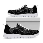 Black And White Capricorn Sign Print White Sneakers