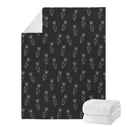 Black And White Carrot Pattern Print Blanket