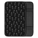 Black And White Carrot Pattern Print Car Center Console Cover