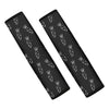 Black And White Carrot Pattern Print Car Seat Belt Covers