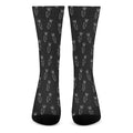 Black And White Carrot Pattern Print Crew Socks