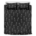Black And White Carrot Pattern Print Duvet Cover Bedding Set