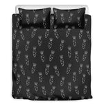 Black And White Carrot Pattern Print Duvet Cover Bedding Set