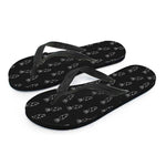 Black And White Carrot Pattern Print Flip Flops