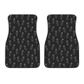 Black And White Carrot Pattern Print Front Car Floor Mats