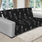 Black And White Carrot Pattern Print Futon Protector