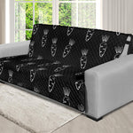 Black And White Carrot Pattern Print Futon Protector