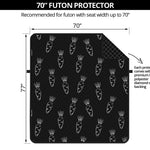 Black And White Carrot Pattern Print Futon Protector