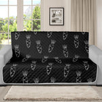 Black And White Carrot Pattern Print Futon Protector