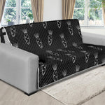 Black And White Carrot Pattern Print Futon Protector