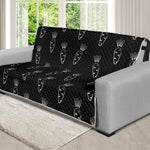 Black And White Carrot Pattern Print Futon Protector