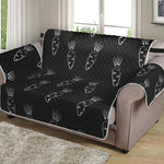 Black And White Carrot Pattern Print Loveseat Protector