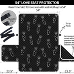 Black And White Carrot Pattern Print Loveseat Protector