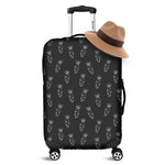Black And White Carrot Pattern Print Luggage Cover