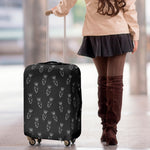 Black And White Carrot Pattern Print Luggage Cover
