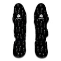 Black And White Carrot Pattern Print Muay Thai Shin Guards