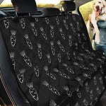 Black And White Carrot Pattern Print Pet Car Back Seat Cover