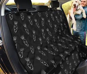 Black And White Carrot Pattern Print Pet Car Back Seat Cover