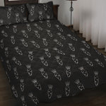 Black And White Carrot Pattern Print Quilt Bed Set