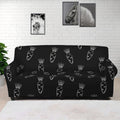 Black And White Carrot Pattern Print Sofa Cover