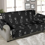 Black And White Carrot Pattern Print Sofa Protector