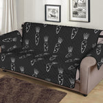 Black And White Carrot Pattern Print Sofa Protector