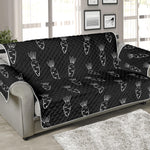 Black And White Carrot Pattern Print Sofa Protector