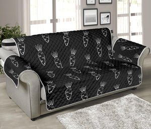 Black And White Carrot Pattern Print Sofa Protector