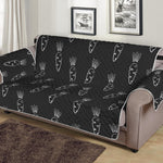 Black And White Carrot Pattern Print Sofa Protector