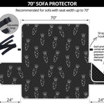 Black And White Carrot Pattern Print Sofa Protector