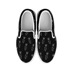 Black And White Carrot Pattern Print White Slip On Shoes