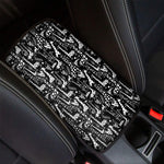 Black And White Cartoon Giraffe Print Car Center Console Cover