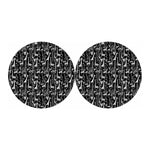 Black And White Cartoon Giraffe Print Car Coasters