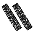 Black And White Cartoon Giraffe Print Car Seat Belt Covers