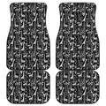 Black And White Cartoon Giraffe Print Front and Back Car Floor Mats