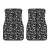 Black And White Cartoon Giraffe Print Front Car Floor Mats