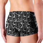 Black And White Cartoon Giraffe Print Men's Boxer Briefs