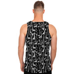 Black And White Cartoon Giraffe Print Men's Tank Top