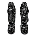 Black And White Cartoon Giraffe Print Muay Thai Shin Guards