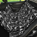 Black And White Cartoon Giraffe Print Pet Car Back Seat Cover