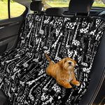 Black And White Cartoon Giraffe Print Pet Car Back Seat Cover