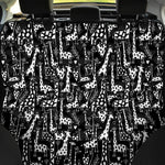 Black And White Cartoon Giraffe Print Pet Car Back Seat Cover