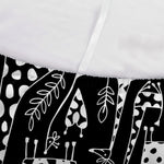 Black And White Cartoon Giraffe Print Sofa Cover