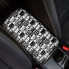 Black And White Cassette Tape Print Car Center Console Cover