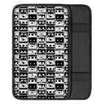 Black And White Cassette Tape Print Car Center Console Cover