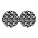 Black And White Cassette Tape Print Car Coasters