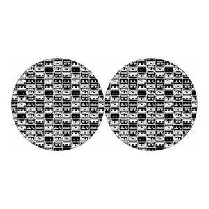 Black And White Cassette Tape Print Car Coasters